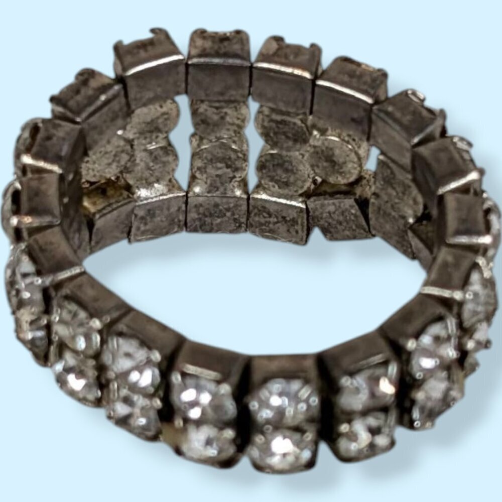 (3/$20) Rhinestone & AB Stone Stretch Ring - Picture 5 of 6